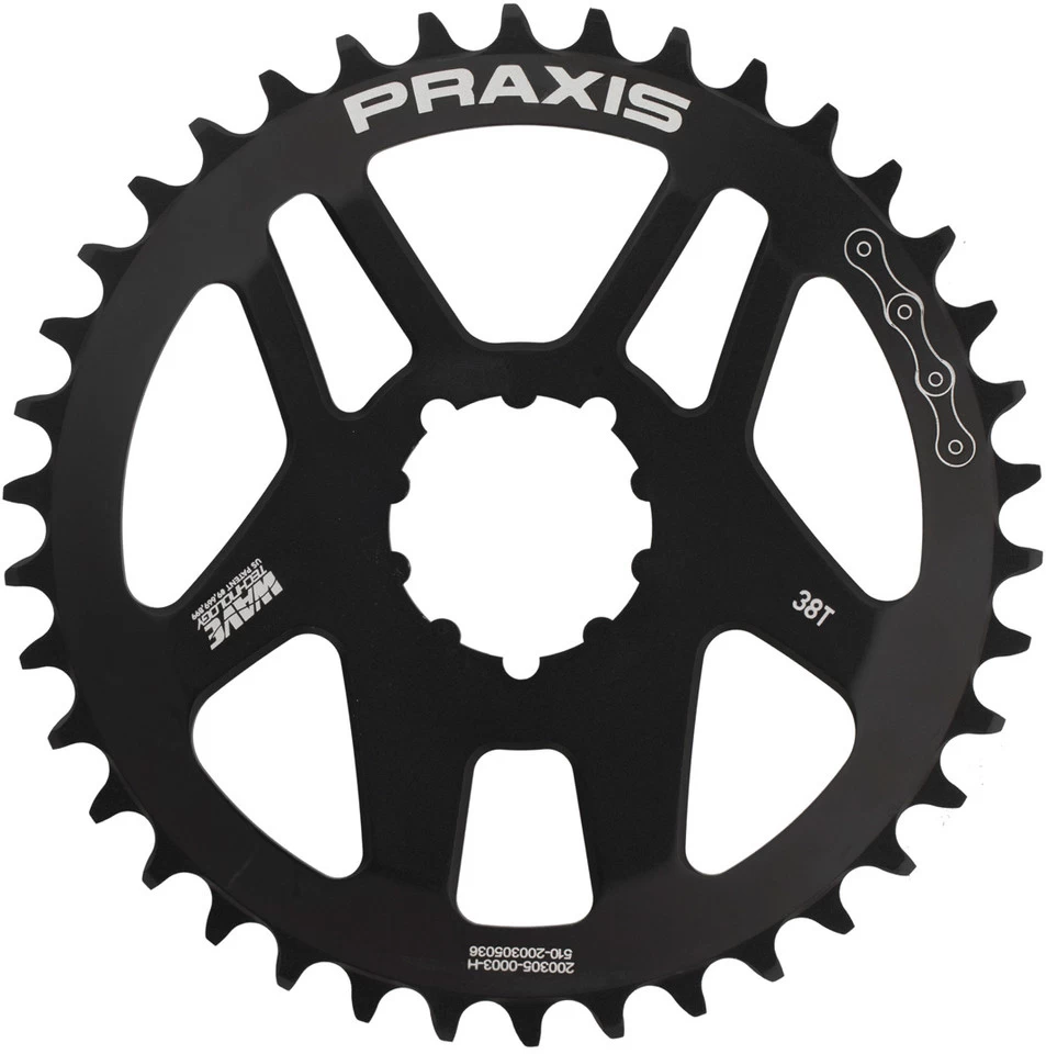Praxis Works DM 3-Bolt Road Wave Tech Kettenblatt Direct Mount